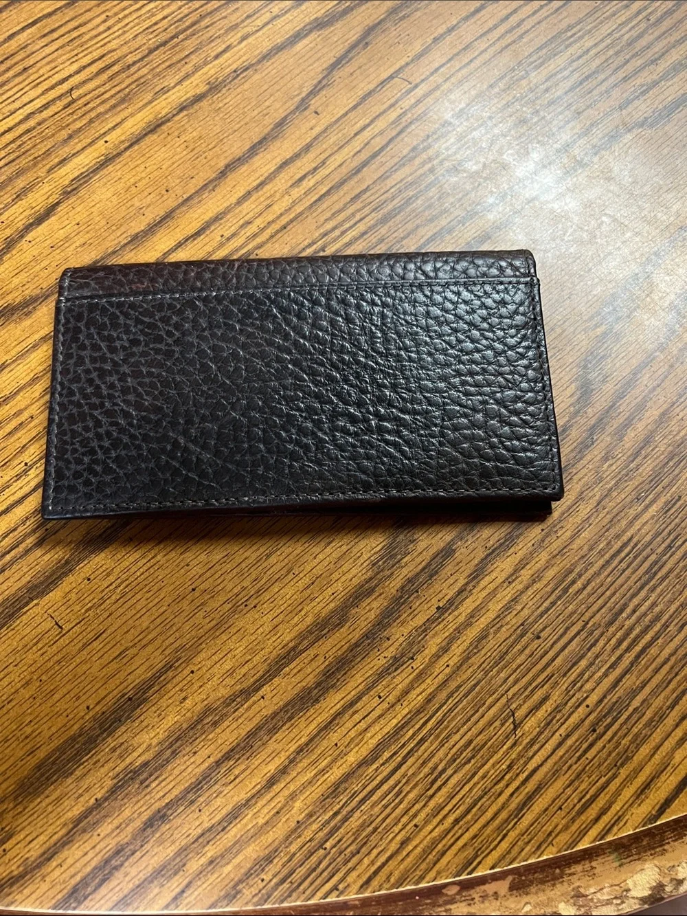 Ariat Dark Brown Leather Rodeo Wallet with Tri-Color Logo